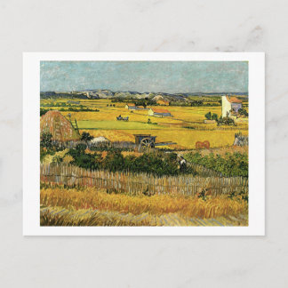 Harvest at La Crau, Vincent Van Gogh Vykort