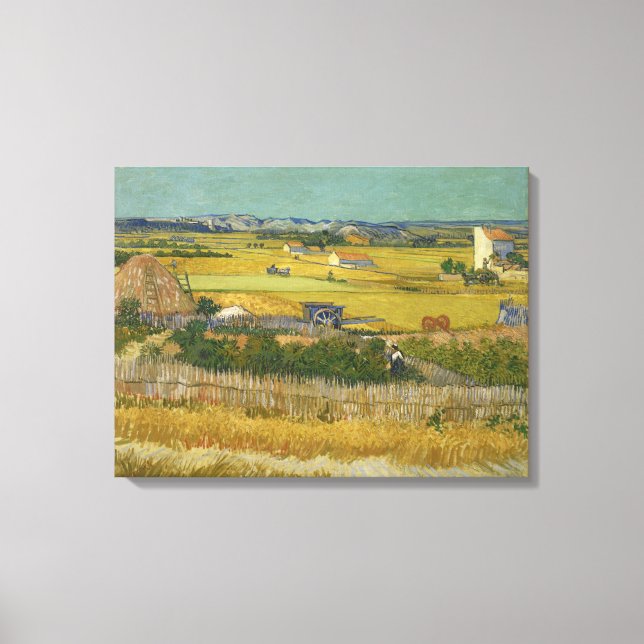 Harvest av Vincent van Gogh Canvastryck (Framsida)