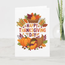 Harvest Blessings — Happy Thanksgiving Day Card