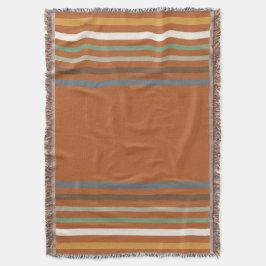 Harvest Blessings Striped Throw Blanket | Autumn Filt