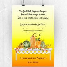 Harvest Bord Thankful Blessing
