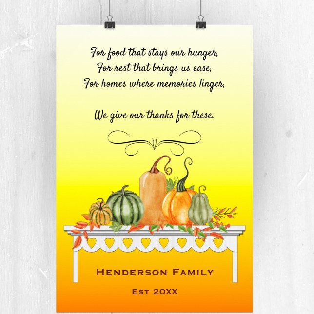 Harvest Bord Thankful Blessing Poster (Skapare uppladdad)