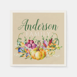 Harvest Bouquet Family Namn Fall Pappersservett