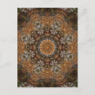 Harvest Day Impasto Kaleidoscope Art 5 Vykort