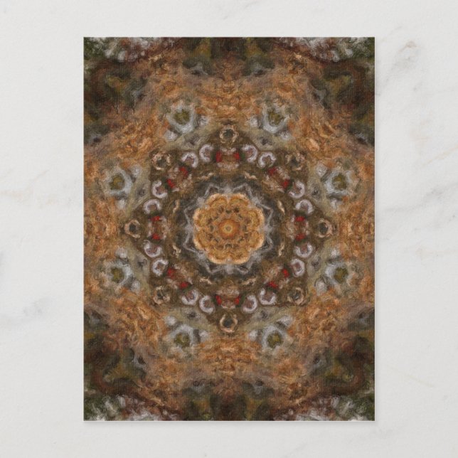 Harvest Day Impasto Kaleidoscope Art 5 Vykort (Framsida)