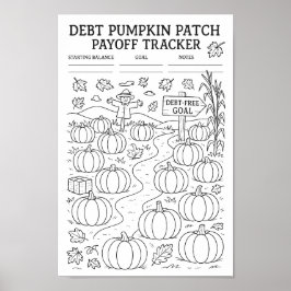 Harvest Debt Pumpkin Patch Payoff Tracker Poster