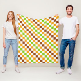 Harvest diagonal checkerboard pattern fleecefilt