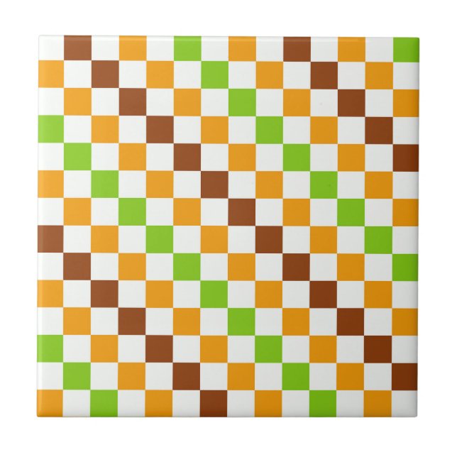 Harvest diagonal checkerboard pattern kakelplatta (Framsidan)