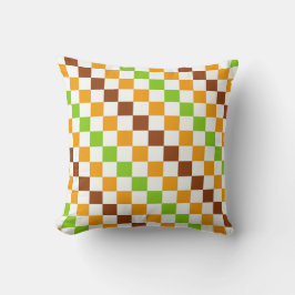 Harvest diagonal checkerboard pattern kudde