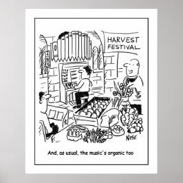 Harvest Festival Church Service med Church Organ Poster