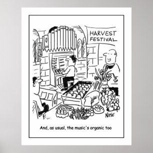 Harvest Festival Church Service med Church Organ Poster