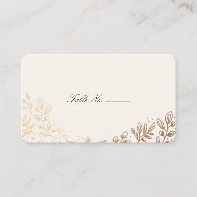 Harvest Flowers Bord Place Card Placeringskort (Framsida)