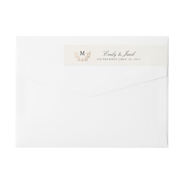 Harvest Flowers Bröllop Etikettband (Baksidan)