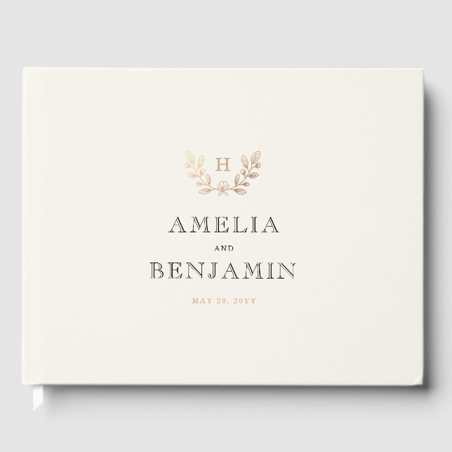 Harvest Flowers Bröllop Gästböcker (Framsida)