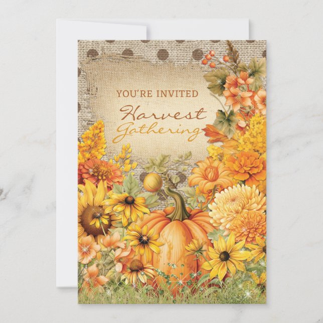 Harvest Gathering Inbjudningar (Framsida)