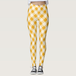 Harvest Guld Gingham Leggings