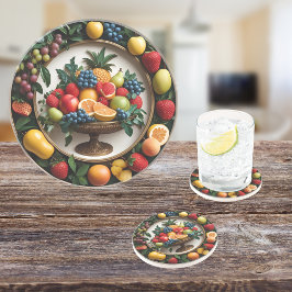 Harvest Halo Round Sandstone Underlägg