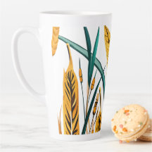 Harvest Harmony: A Wheat Mönster på en vit kanvas