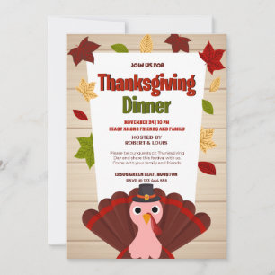 Harvest Haven har Turkiets färgtråd av röd och Ros Inbjudningar