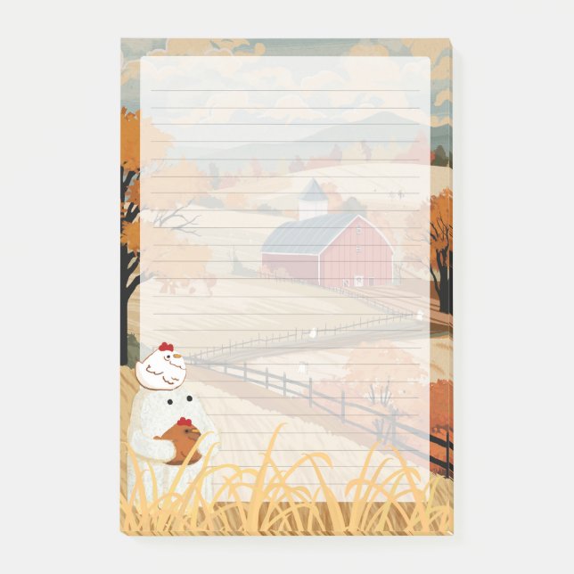 Harvest Home - Cute Ghost Lined Writing Paper Post-it Block (Framsida)