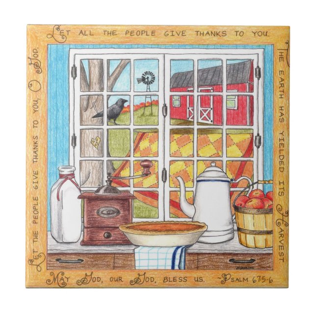 Harvest Home Inspirational Tile Kakelplatta (Framsidan)