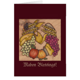 Harvest Horseshoe Mabon Harvest Home Hälsningskort