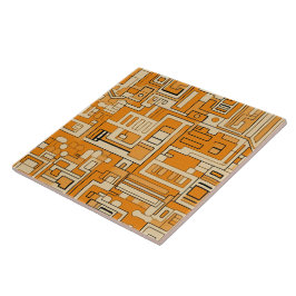 Harvest Hues Apricot Mosaic Mönster Kakelplatta