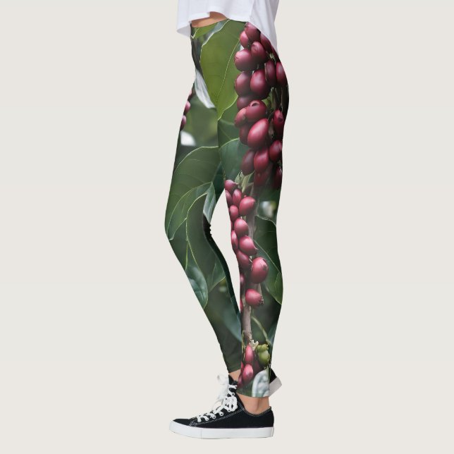 **"Harvest in Bloom: Coffee Beans on Träd"** Leggings (Vänster)