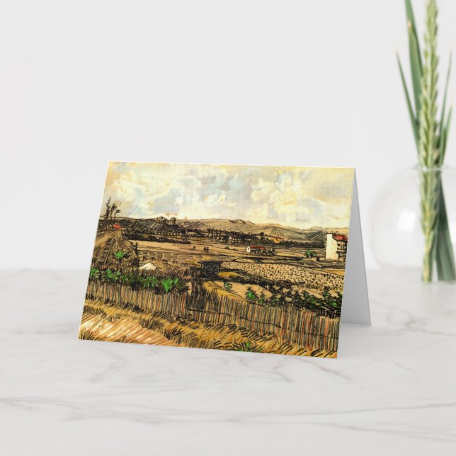Harvest in Provence Montmajour av Vincent van Gogh Kort (Framsida)