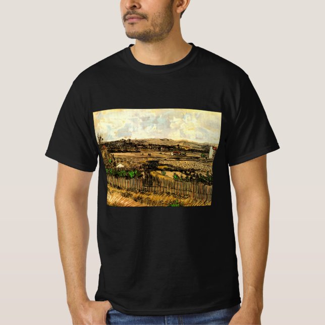 Harvest in Provence Montmajour av Vincent van Gogh T Shirt (Framsida)