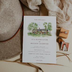 Harvest Inn Napa Valley Bröllopsinbjudan Inbjudningar