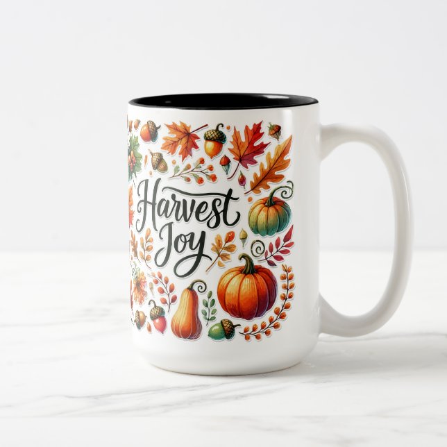 Harvest Joy A Firande från höstens Bounty Två-Tonad Mugg (Höger)