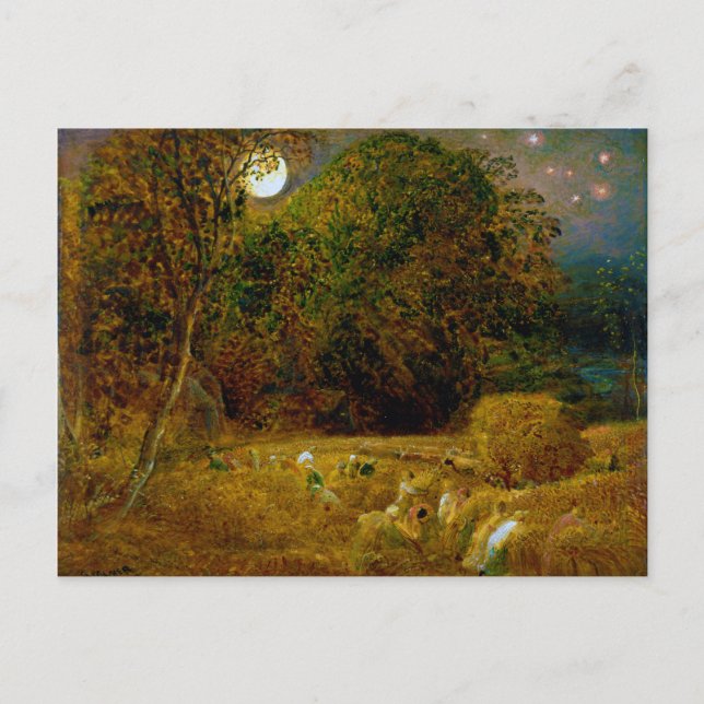 Harvest Måne av Samuel Palmer (1833) Vykort (Framsida)