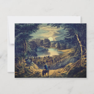 Harvest Måne, Currier & Ives: Vykort