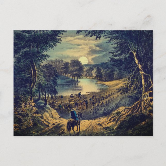 Harvest Måne, Currier & Ives: Vykort (Framsida)