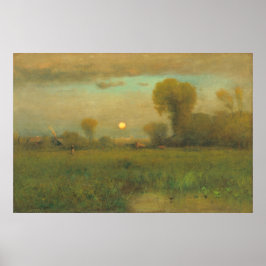 Harvest Måne - George Inness Fine Art Poster