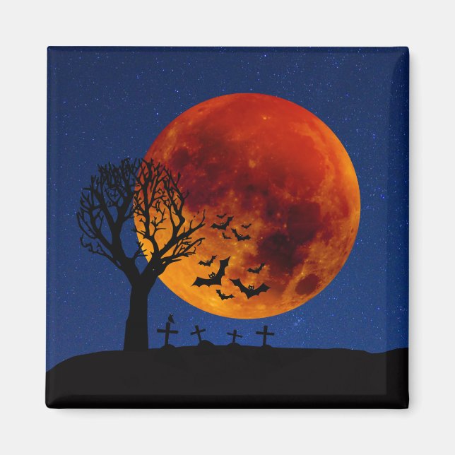 Harvest Måne Halloween Magnet (Framsidan)