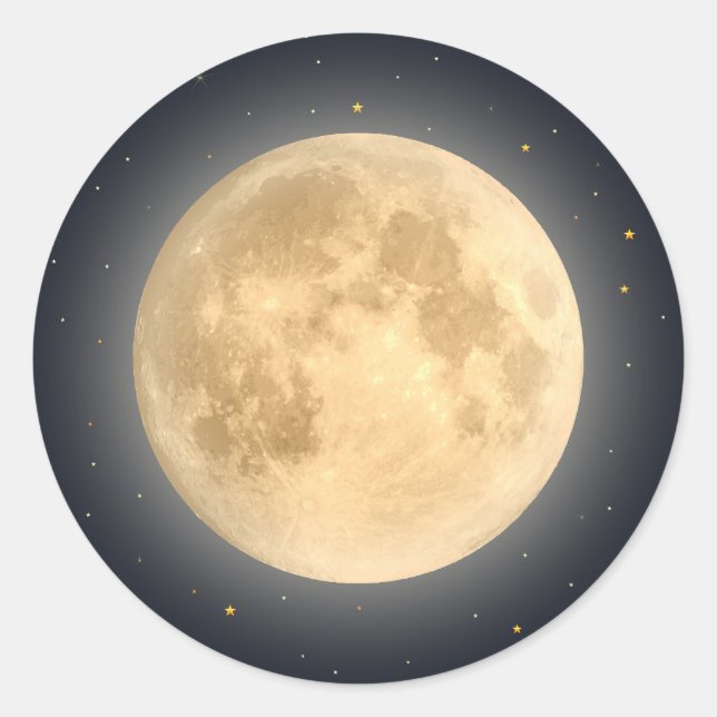 Harvest Måne Runt Klistermärke (Framsida)