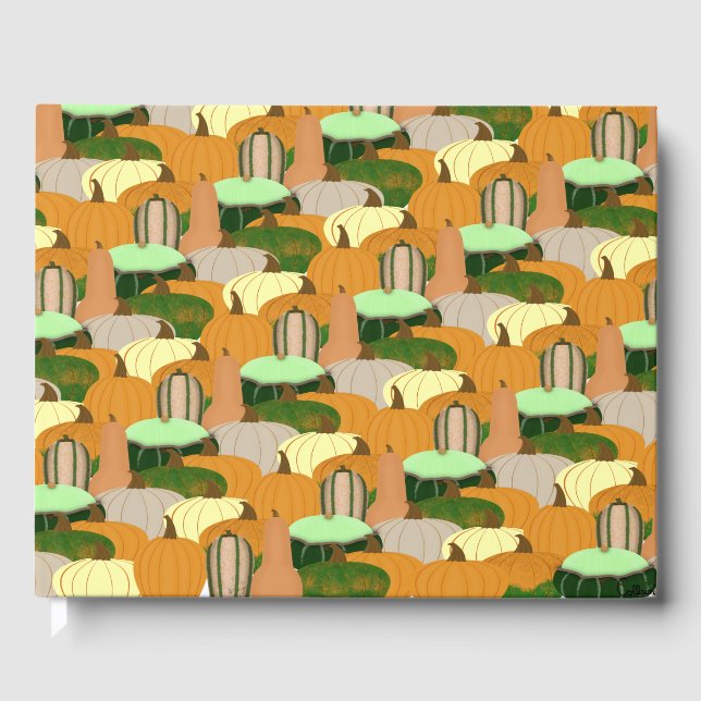 Harvest Mönster Autumn Squash Gästböcker (Framsida)