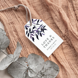 Harvest Plum   Tack för vattenfärgsflytande utfall Presentetikett