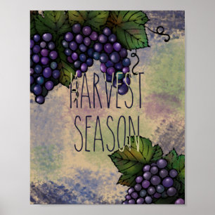 Harvest Season Lila druvor Poster