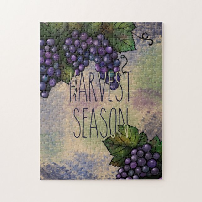Harvest Season | Lila druvor Pussel (Vertikal)