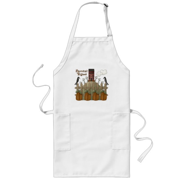 ’Harvest Thyme’ Autumn Apron Långt Förkläde (Framsidan)