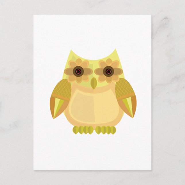 Harvest Uggla - Gult Vykort (Framsida)