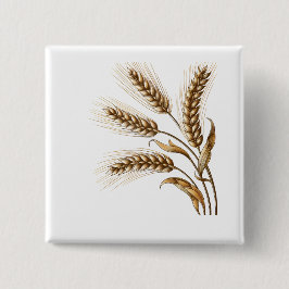Harvest Wheat Ears Button – Rustic Farm Charm Knapp