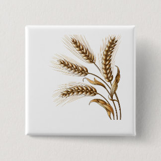 Harvest Wheat Ears Button – Rustic Farm Charm Knapp