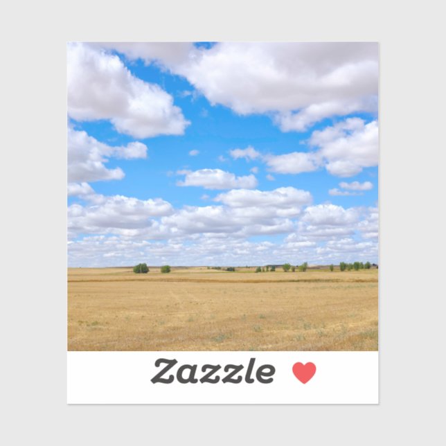 Harvested wheat fields  klistermärken (Ark)