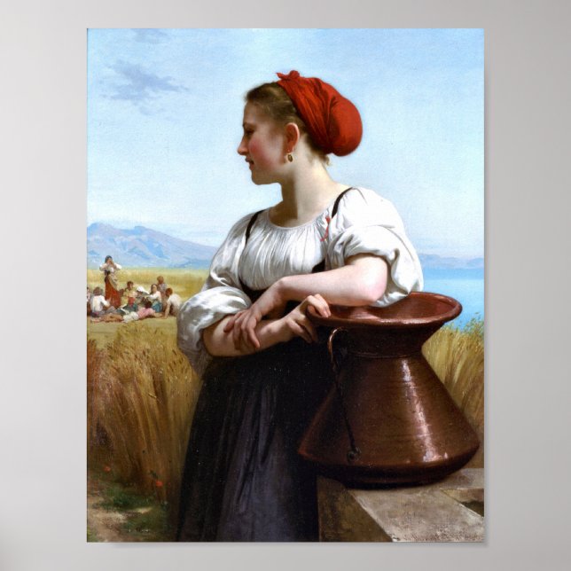 Harvester 1868 William Adolphe Bouguereau Poster (Framsidan)