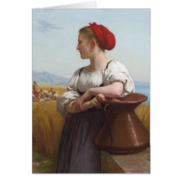 Harvester av Bouguereau Hälsningskort