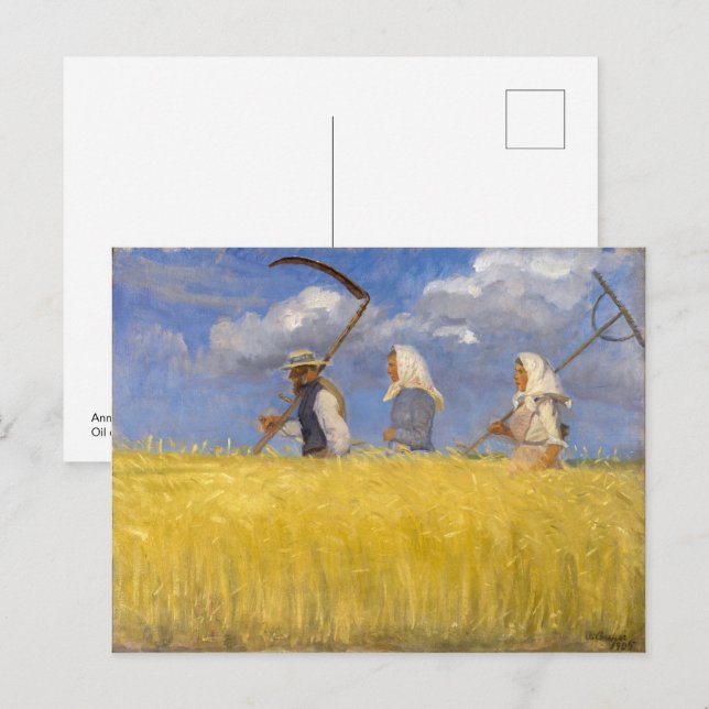 Harvesters | Anna Ancher | Vykort (Fram/baksida)